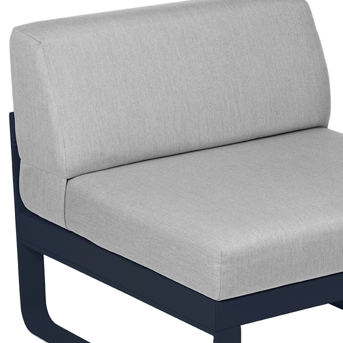 Module central 1 place BELLEVIE Fermob Bleu Abysse -gris flanelle