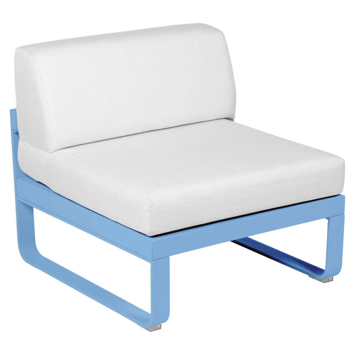 Module central 1 place BELLEVIE Fermob bleu maya-blanc grisé
