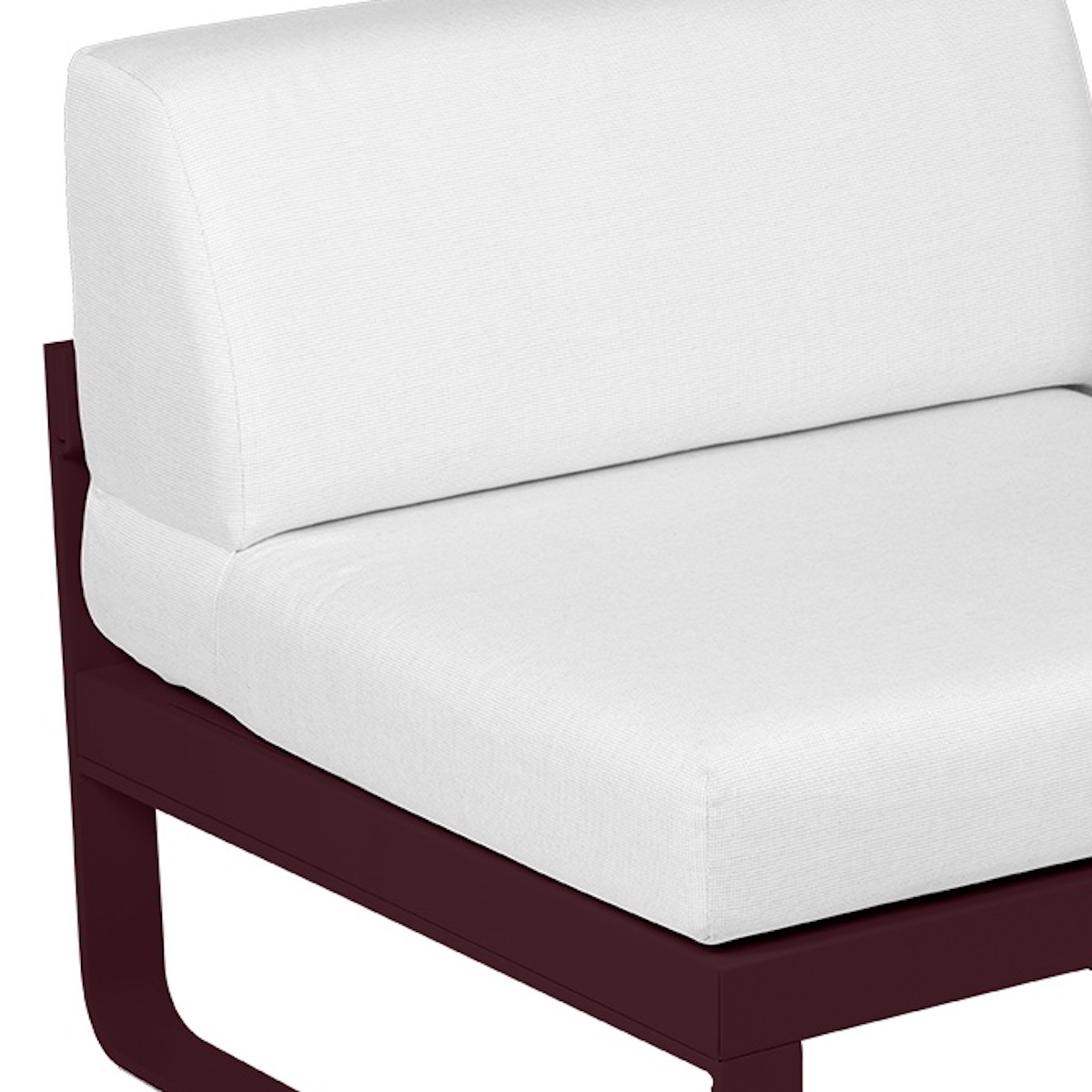 Module central 1 place BELLEVIE Fermob cerise noir-blanc grisé