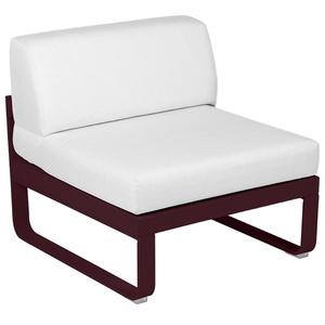 Module central 1 place BELLEVIE Fermob cerise noir-blanc grisé
