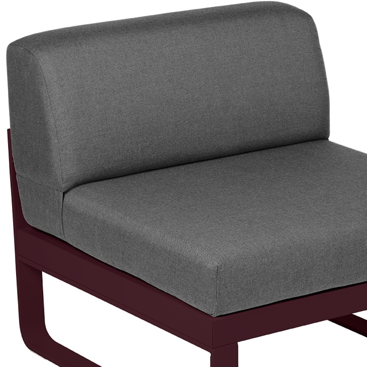 Module central 1 place BELLEVIE Fermob cerise noir-gris graphite