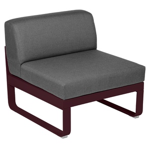 Module central 1 place BELLEVIE Fermob cerise noir-gris graphite