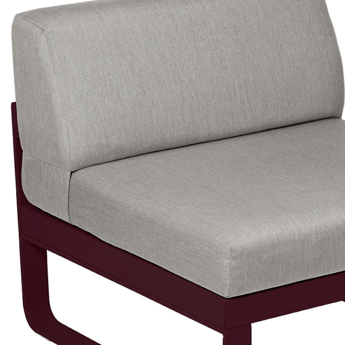 Module central 1 place BELLEVIE Fermob cerise noir-taupe grisé