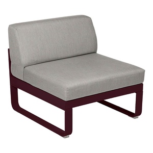 Module central 1 place BELLEVIE Fermob cerise noir-taupe grisé