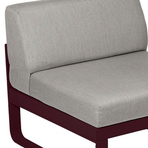 Module central 1 place BELLEVIE Fermob cerise noir-taupe grisé