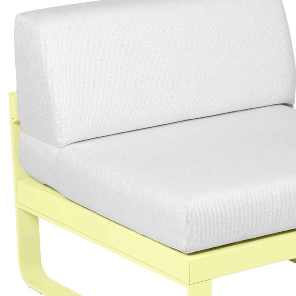 Module central 1 place BELLEVIE Fermob citron givré-blanc grisé