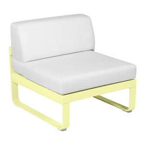 Module central 1 place BELLEVIE Fermob citron givré-blanc grisé