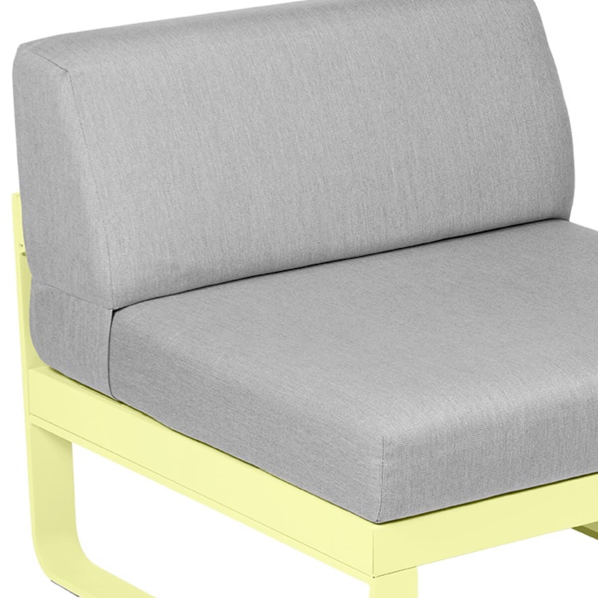 Module central 1 place BELLEVIE Fermob citron givré-gris flanelle