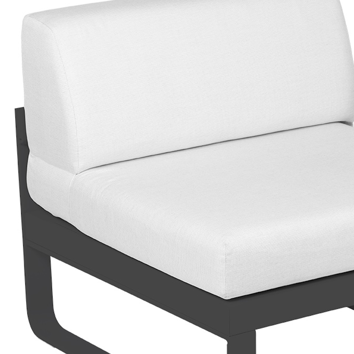 Module central 1 place BELLEVIE Fermob gris carbone-blanc grisé