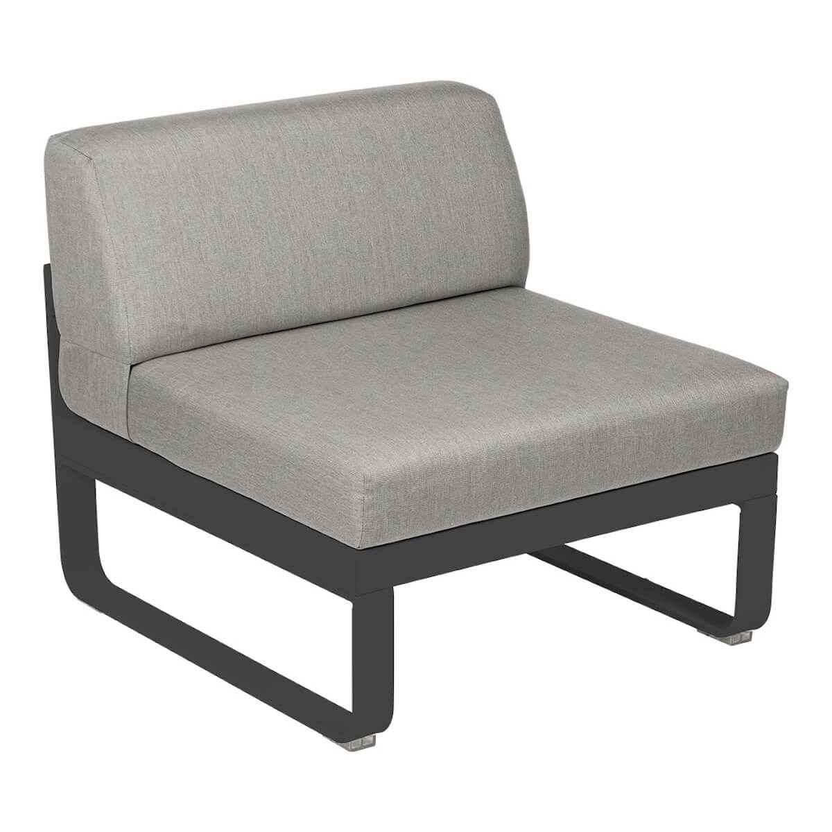 Module central 1 place BELLEVIE Fermob gris carbone-taupe grisé