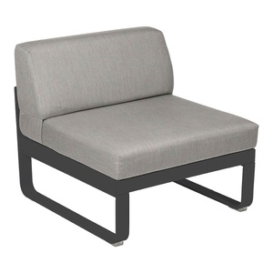 Module central 1 place BELLEVIE Fermob gris carbone-taupe grisé