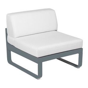 Module central 1 place BELLEVIE Fermob gris orage-blanc grisé