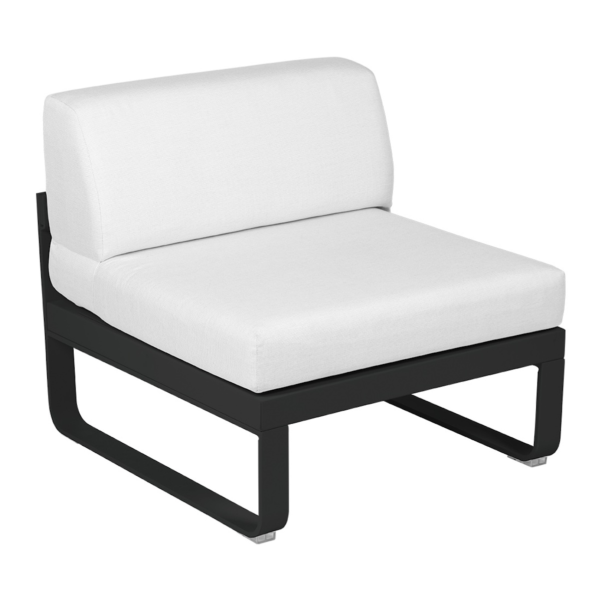 Module central 1 place BELLEVIE Fermob noir réglisse-blanc grisé