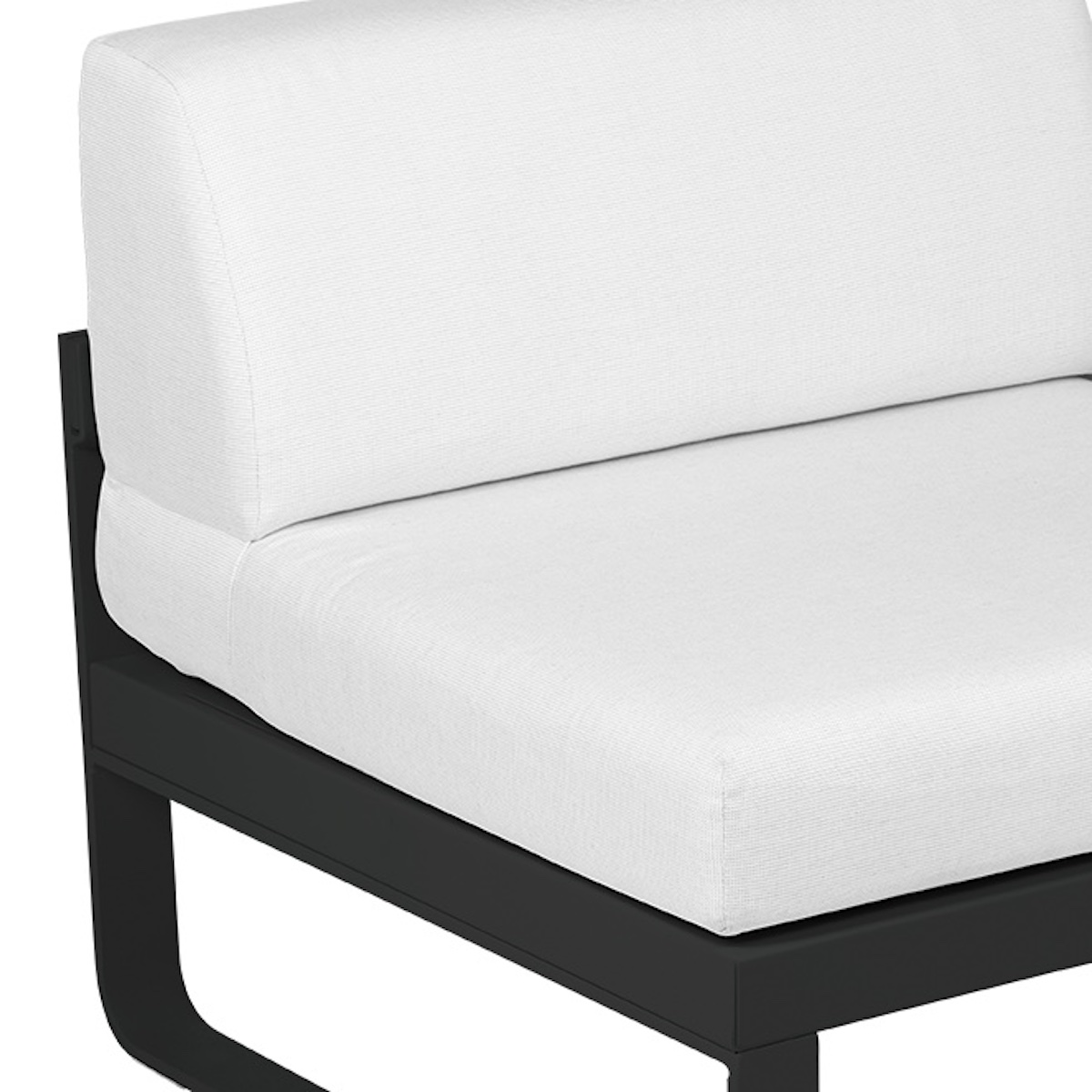 Module central 1 place BELLEVIE Fermob noir réglisse-blanc grisé