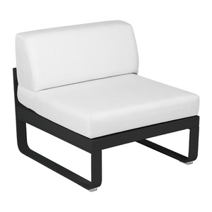 Module central 1 place BELLEVIE Fermob noir réglisse-blanc grisé