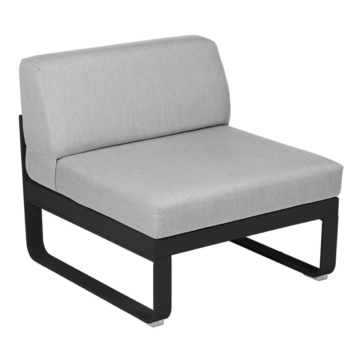 Module central 1 place BELLEVIE Fermob noir réglisse-gris flanelle