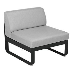 Module central 1 place BELLEVIE Fermob noir réglisse-gris flanelle