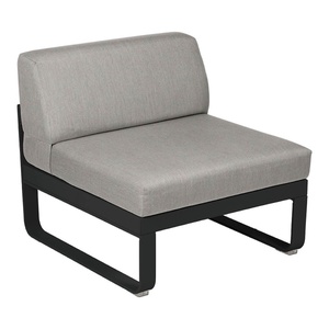 Module central 1 place BELLEVIE Fermob noir réglisse-taupe grisé