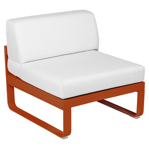 Module central 1 place BELLEVIE Fermob orange confite-Blanc grisé