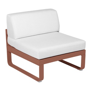Module central 1 place BELLEVIE Fermob rouge ocre-blanc grisé