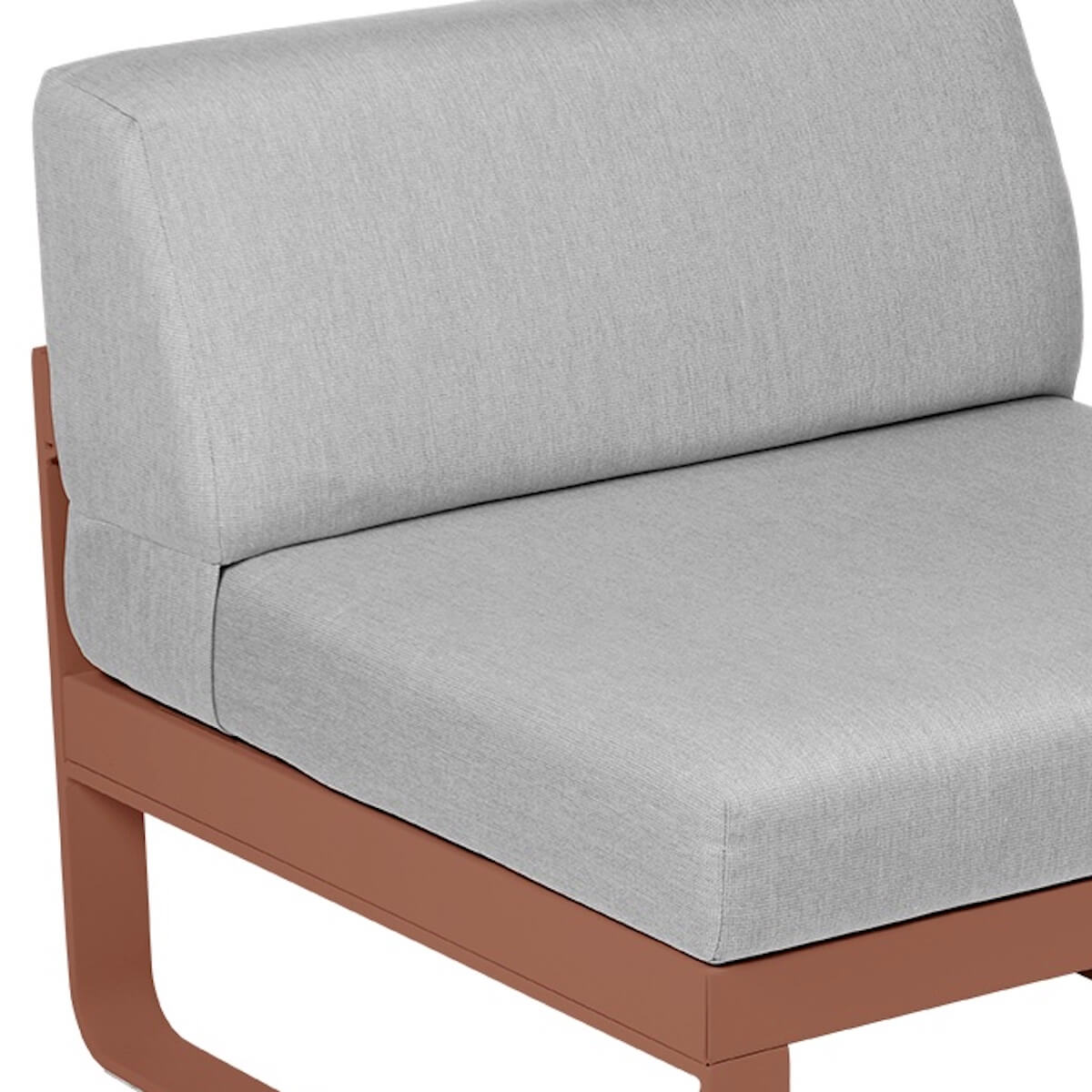Module central 1 place BELLEVIE Fermob rouge ocre-gris flanelle