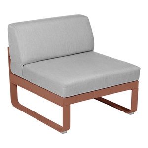 Module central 1 place BELLEVIE Fermob rouge ocre-gris flanelle