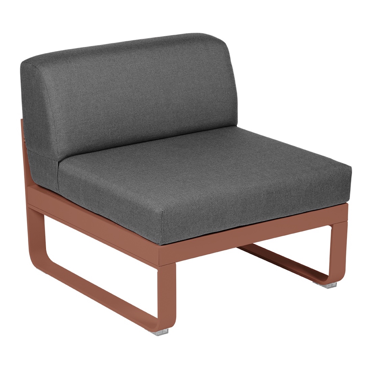 Module central 1 place BELLEVIE Fermob rouge ocre-gris graphite
