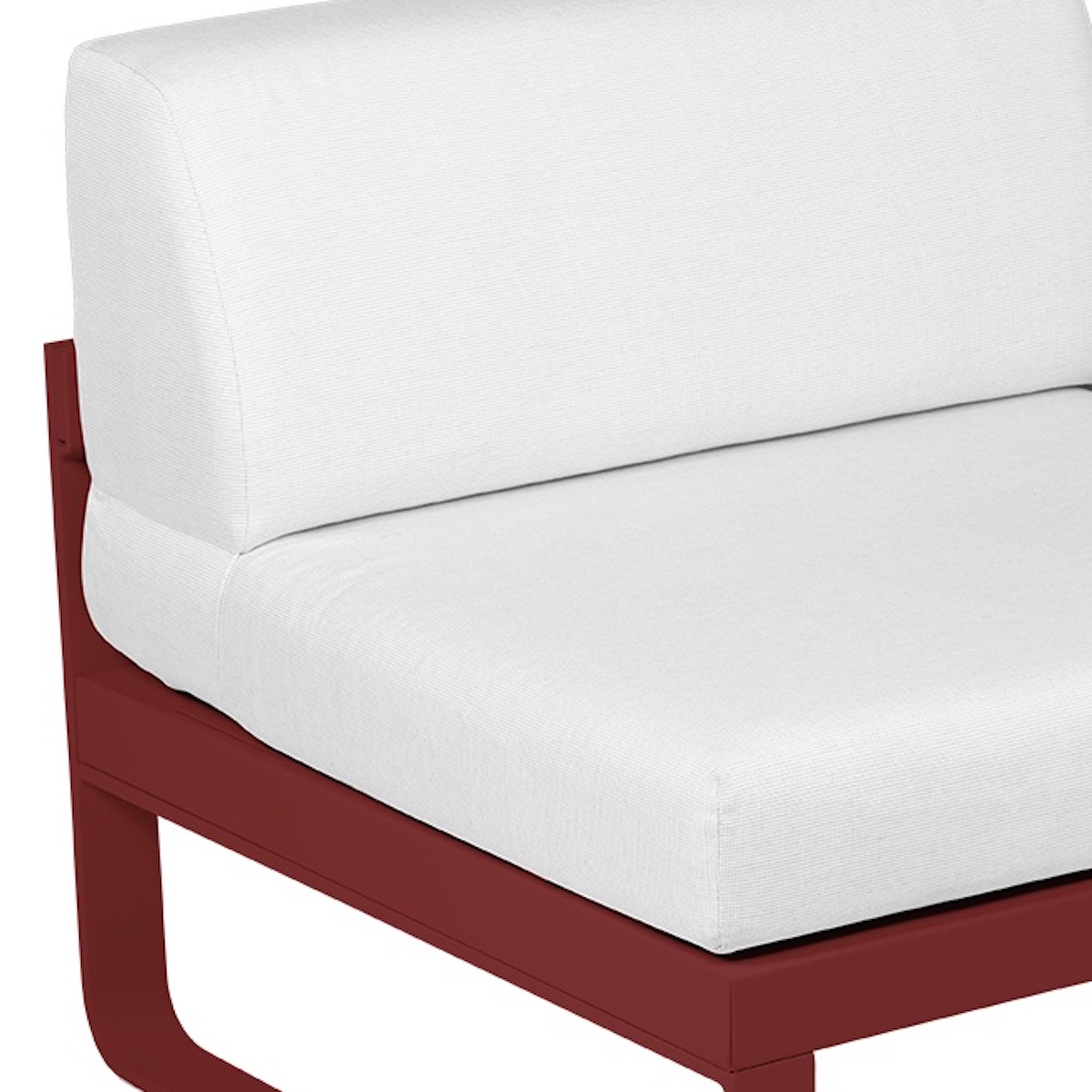 Module central 1 place BELLEVIE Fermob Rouge piment-blanc grisé