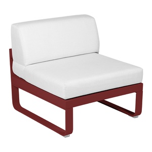 Module central 1 place BELLEVIE Fermob Rouge piment-blanc grisé