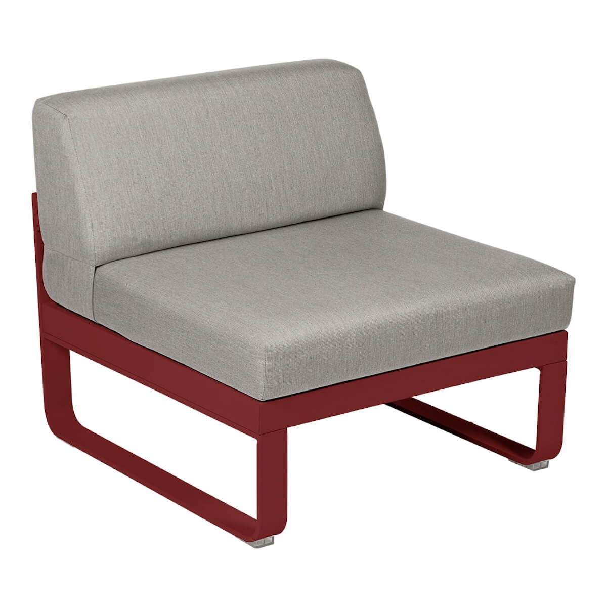 Module central 1 place BELLEVIE Fermob Rouge piment-taupe grisé