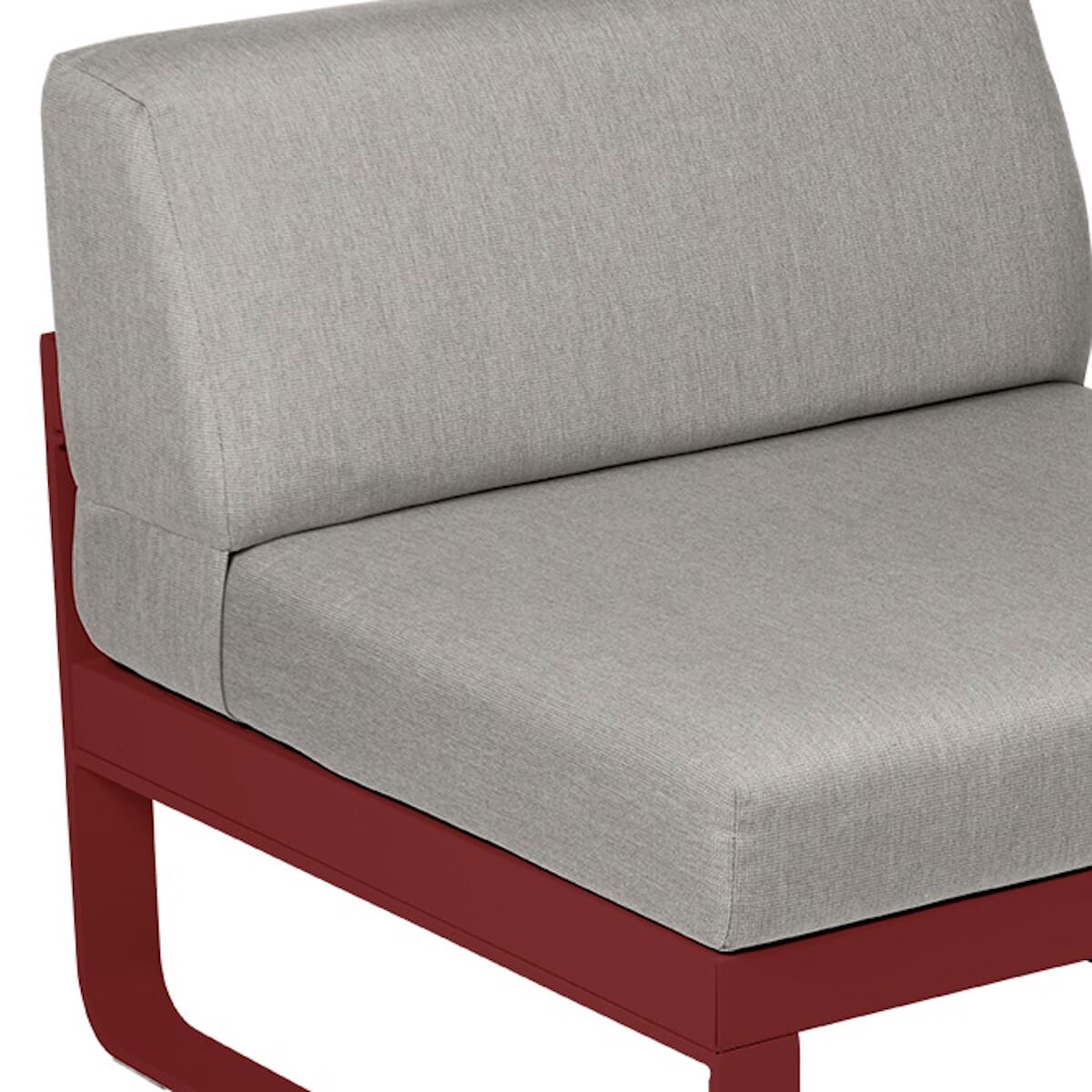 Module central 1 place BELLEVIE Fermob Rouge piment-taupe grisé