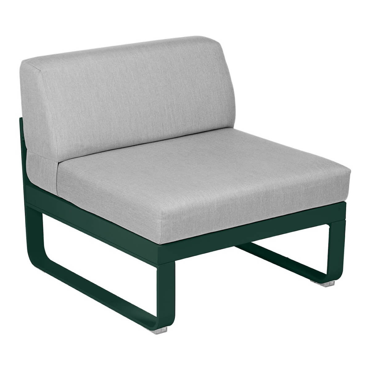 Module central 1 place BELLEVIE Fermob vert cèdre-gris flanelle