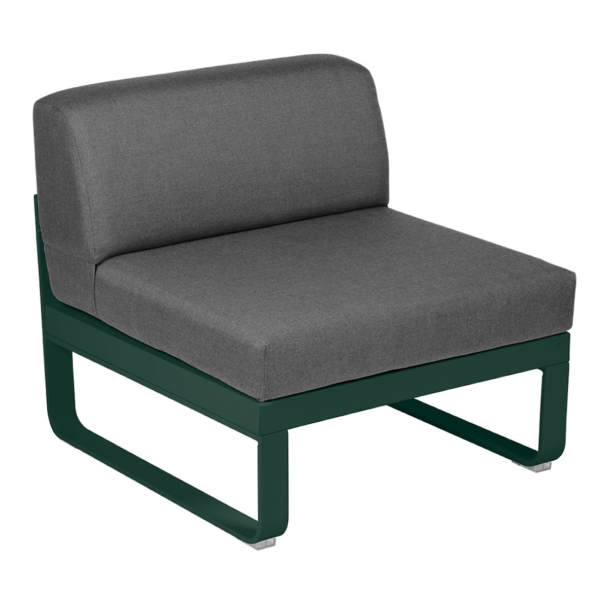 Module central 1 place BELLEVIE Fermob vert cèdre-gris graphite