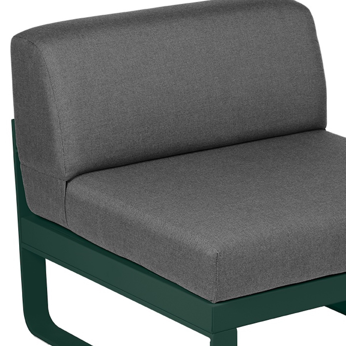 Module central 1 place BELLEVIE Fermob vert cèdre-gris graphite
