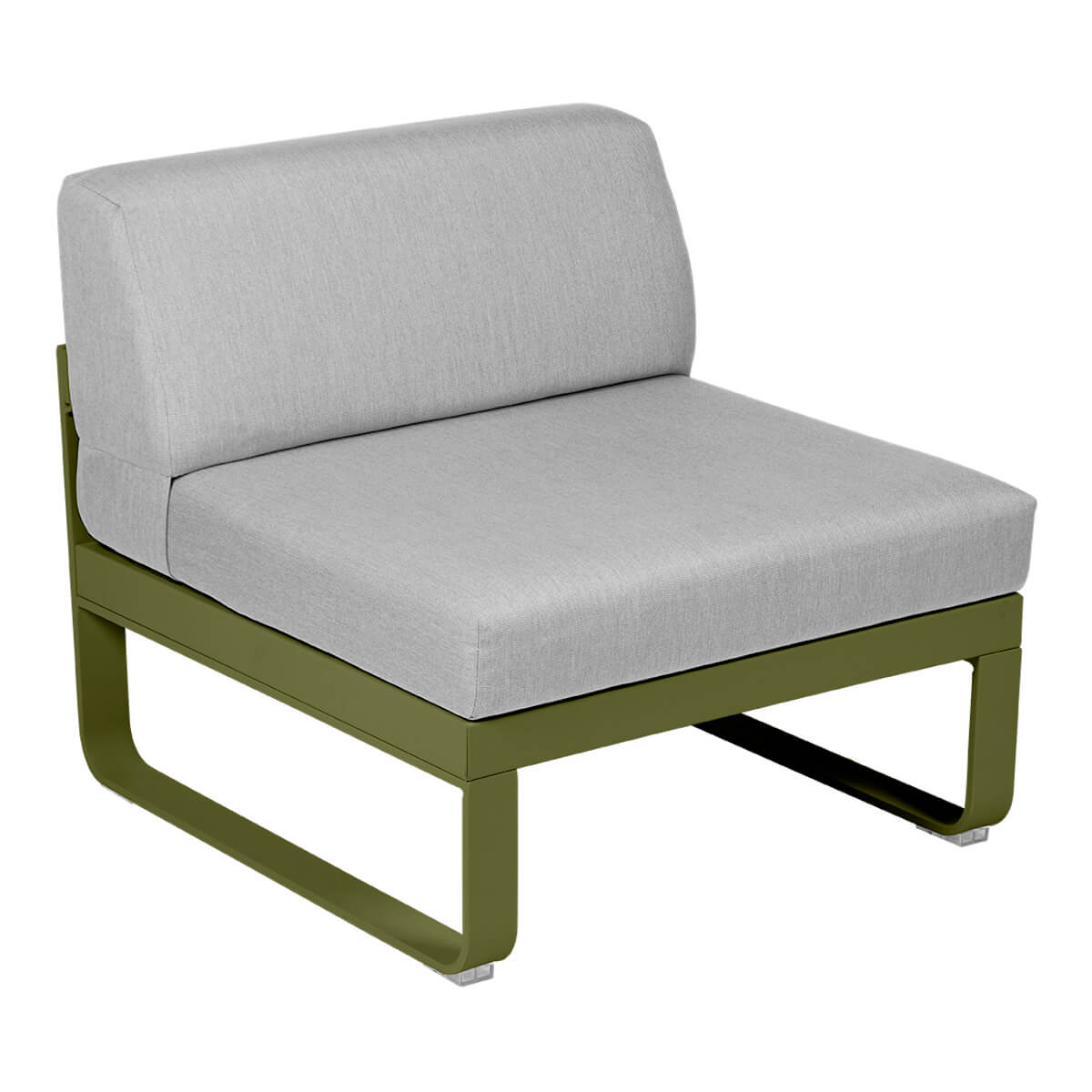 Module central 1 place BELLEVIE Fermob vert pesto-gris flanelle