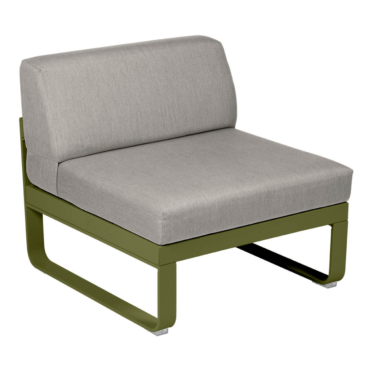 Module central 1 place BELLEVIE Fermob vert pesto-taupe grisé