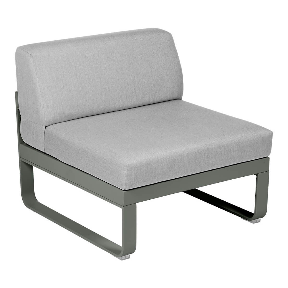 Module central 1 place BELLEVIE Fermob vert romarin-gris flanelle