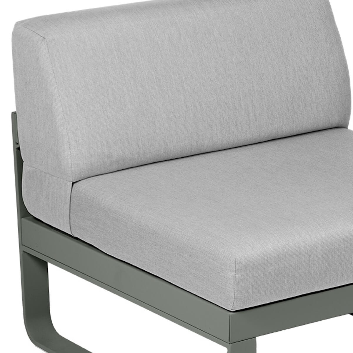 Module central 1 place BELLEVIE Fermob vert romarin-gris flanelle