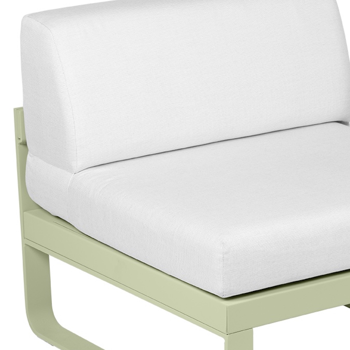 Module central 1 place BELLEVIE Fermob vert tilleul-blanc grisé