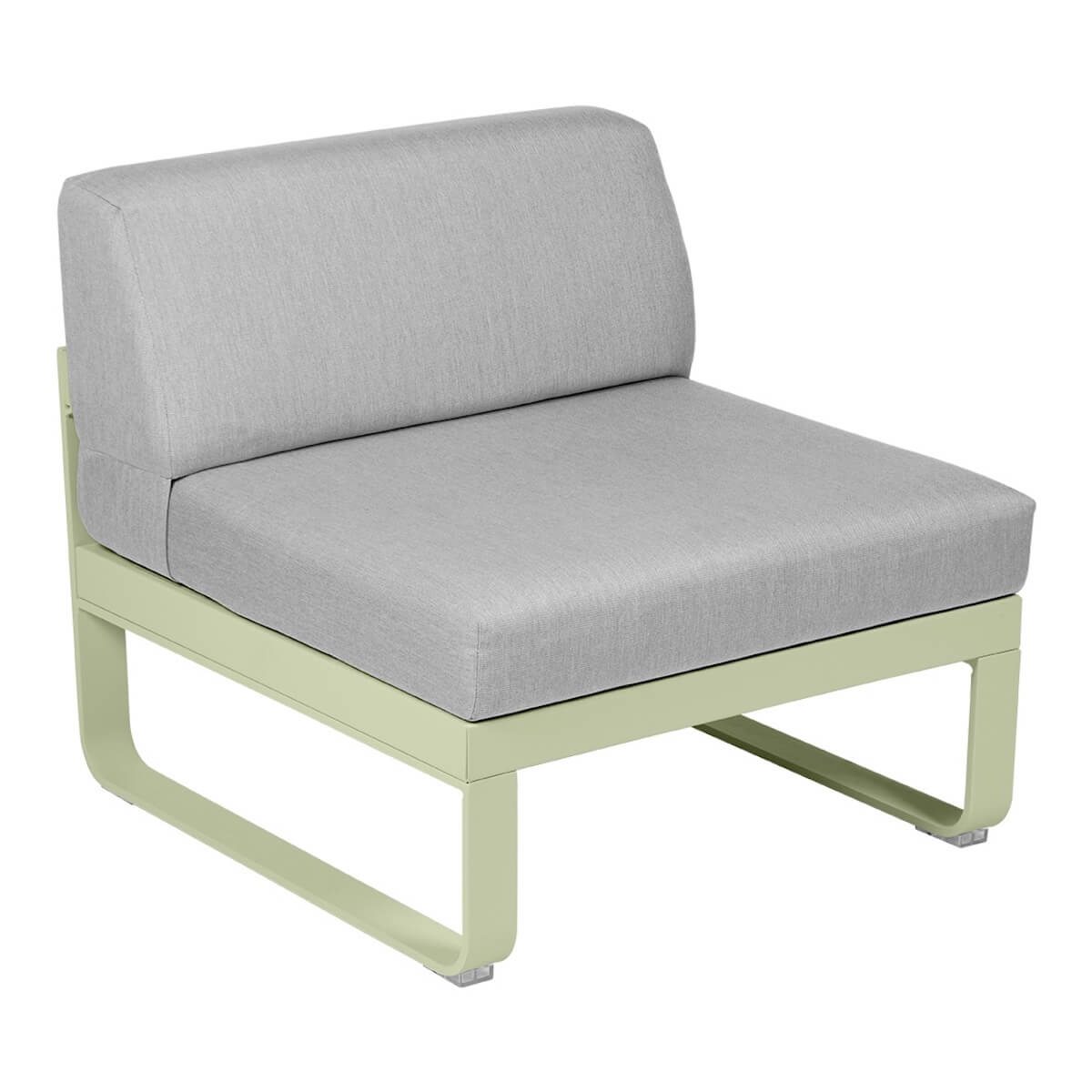 Module central 1 place BELLEVIE Fermob vert tilleul-gris flanelle