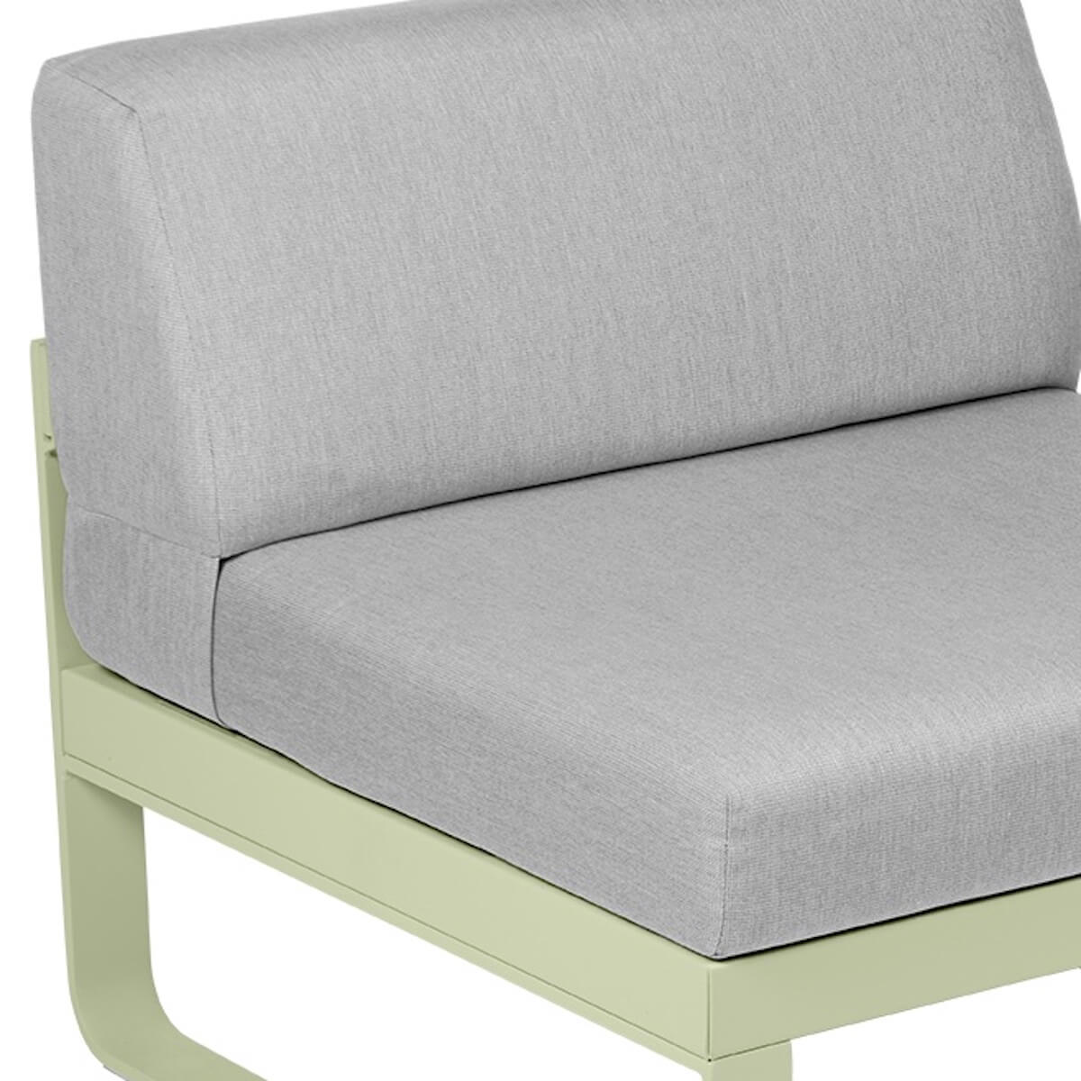 Module central 1 place BELLEVIE Fermob vert tilleul-gris flanelle