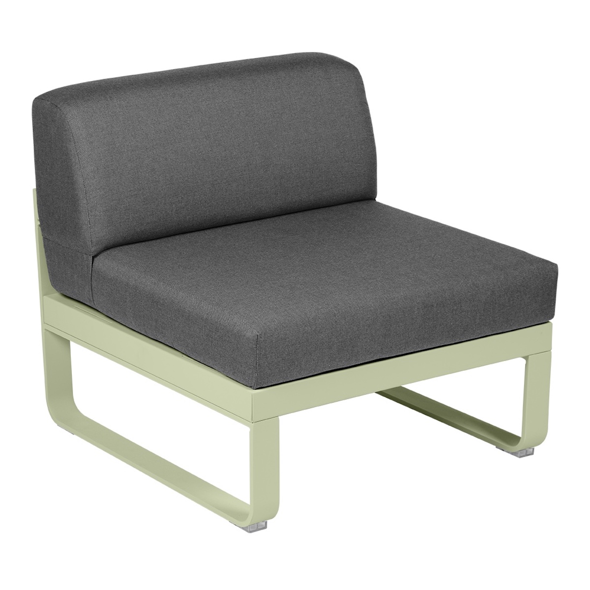 Module central 1 place BELLEVIE Fermob vert tilleul-gris graphite
