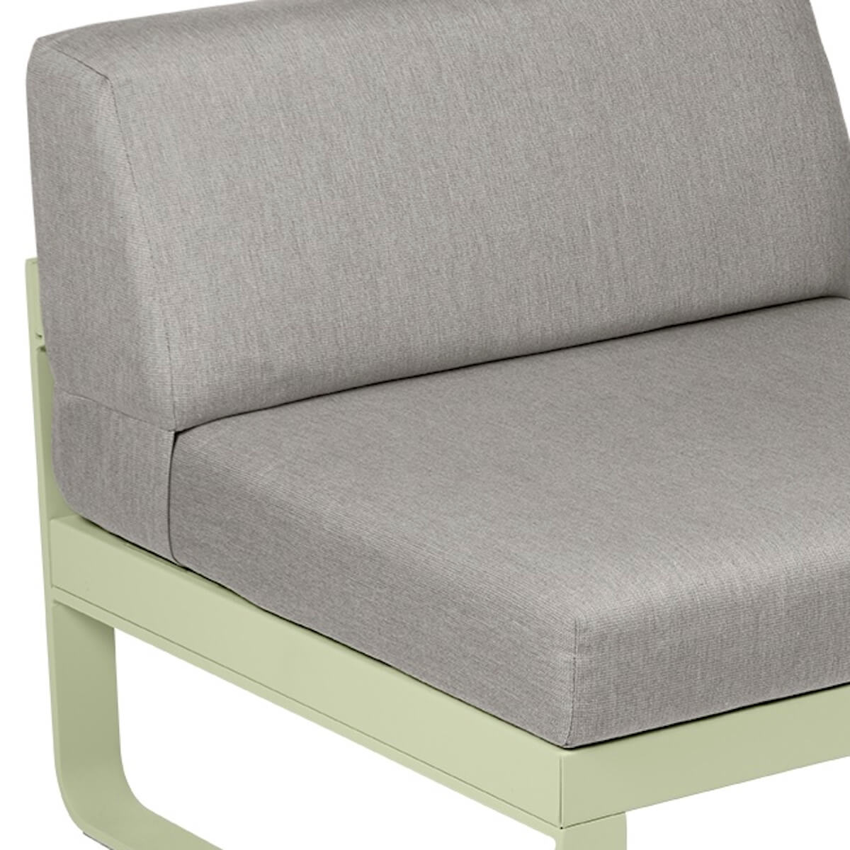 Module central 1 place BELLEVIE Fermob vert tilleul-taupe grisé