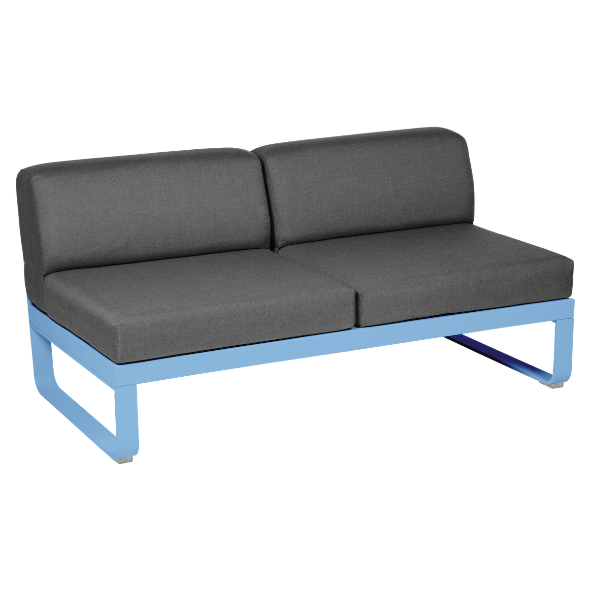 Module central 2 places BELLEVIE Fermob bleu maya-gris graphite