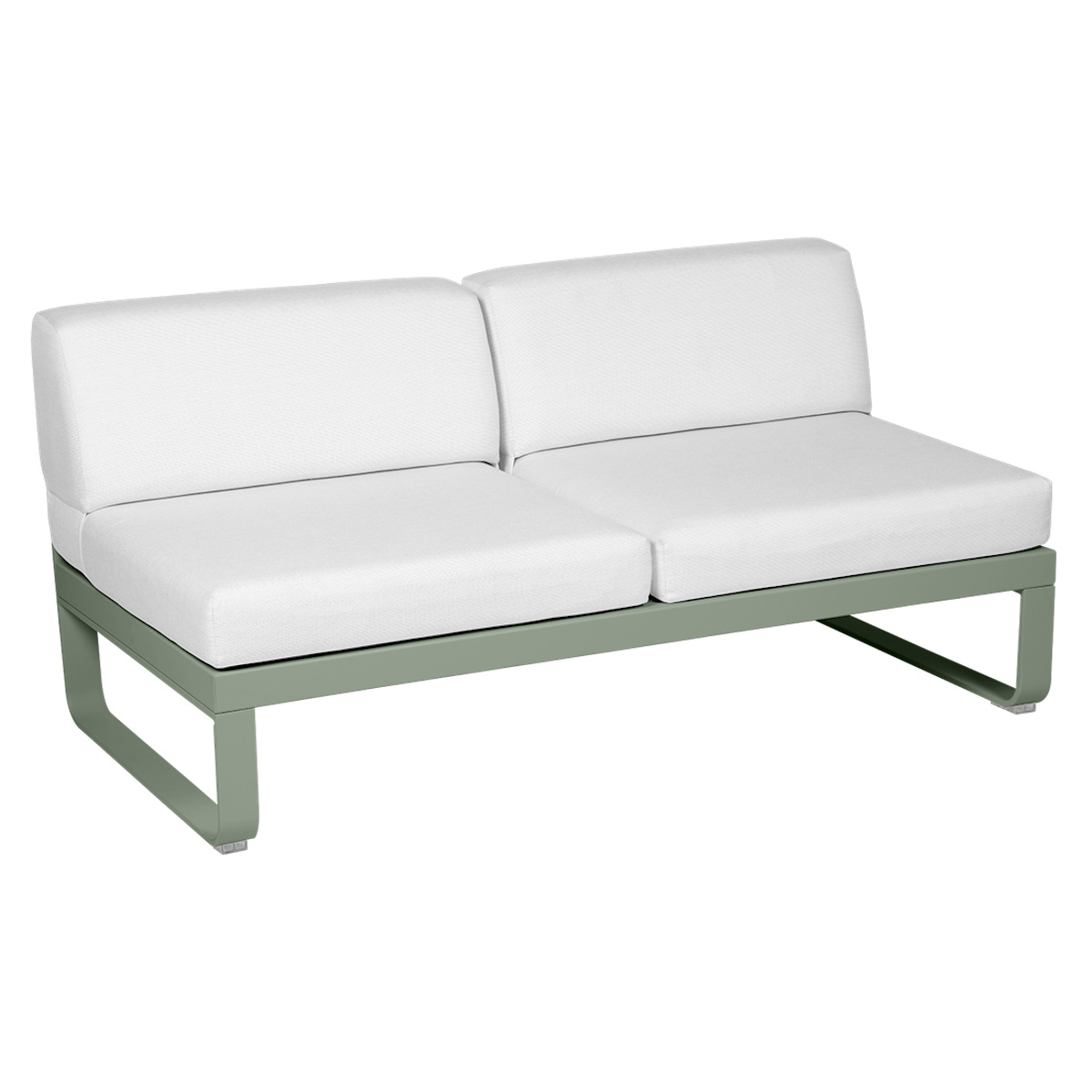 Module central 2 places BELLEVIE Fermob cactus/blanc grisé