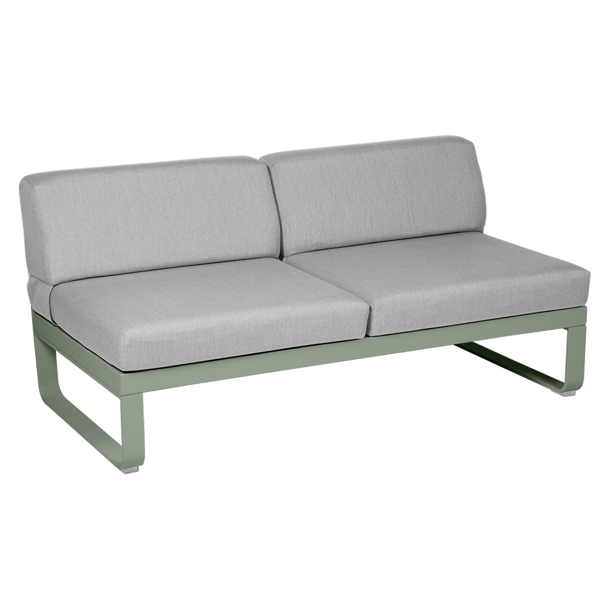 Module central 2 places BELLEVIE Fermob cactus/gris flanelle
