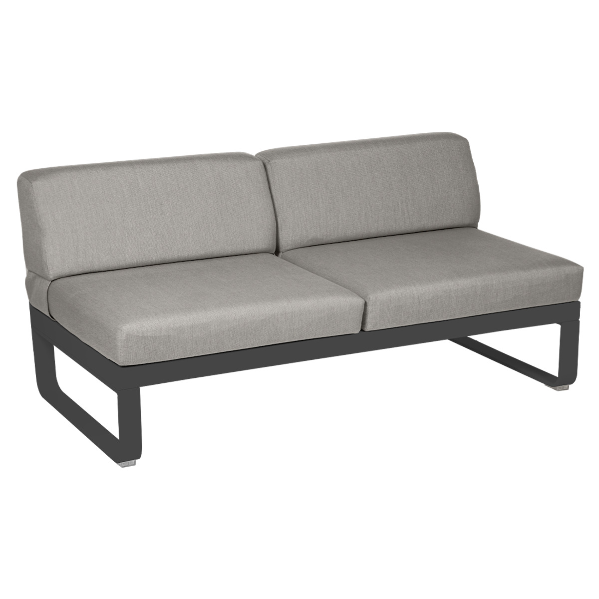Module central 2 places BELLEVIE Fermob carbone/taupe grisé
