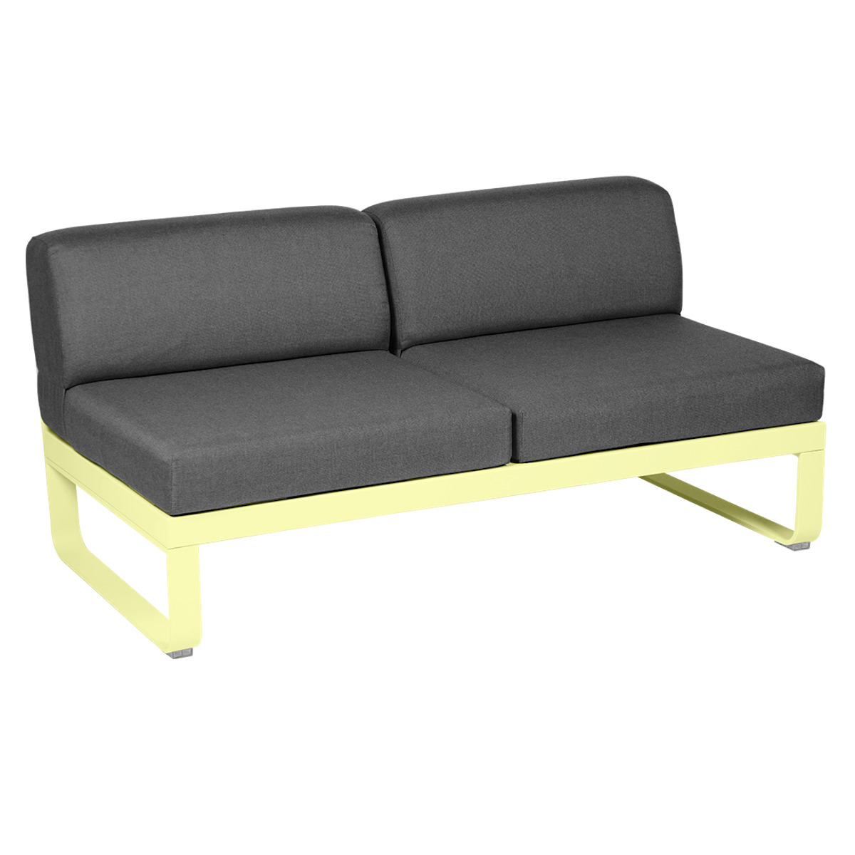 Module central 2 places BELLEVIE Fermob citron givré/gris graphite