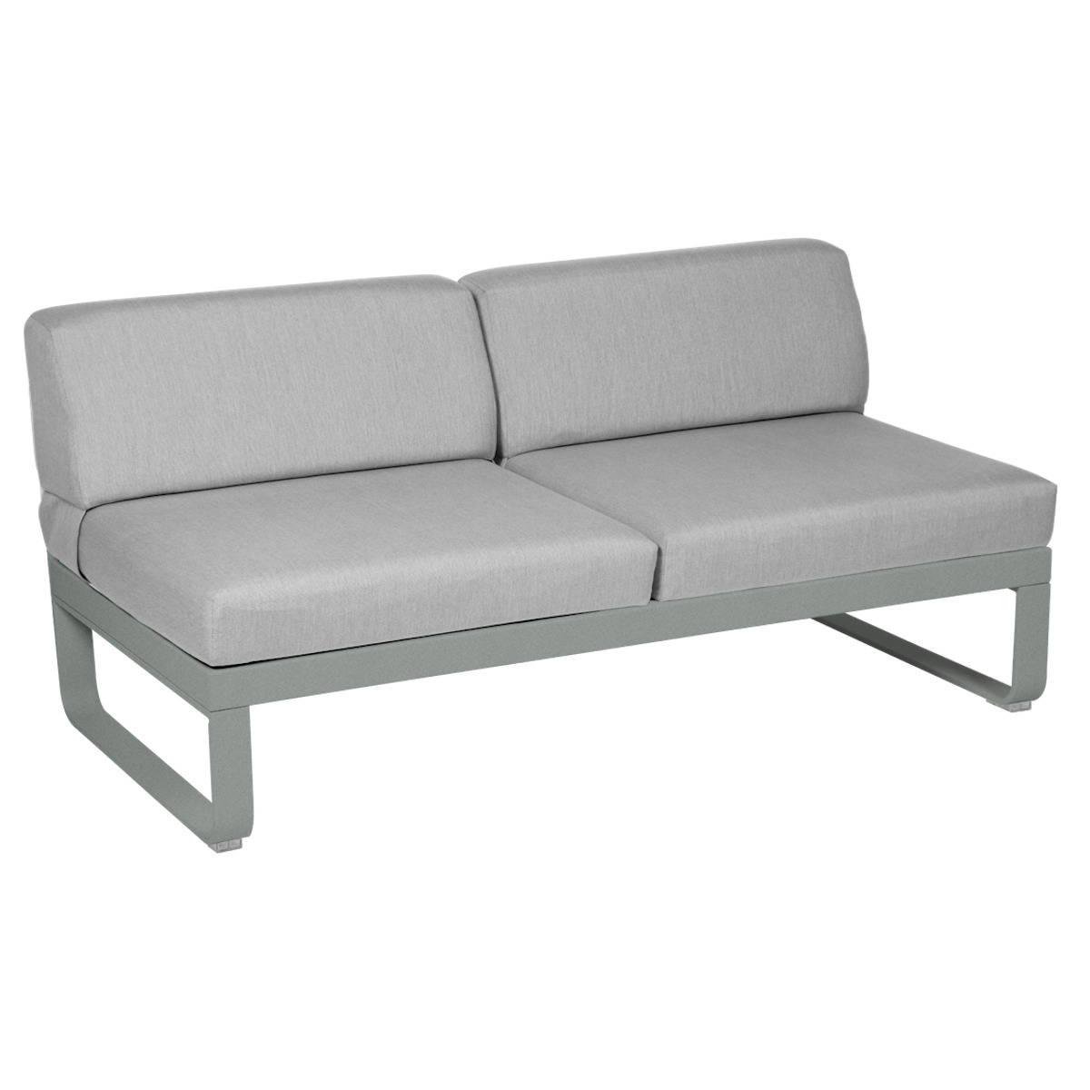 Module central 2 places BELLEVIE Fermob gris lapilli-gris flanelle 