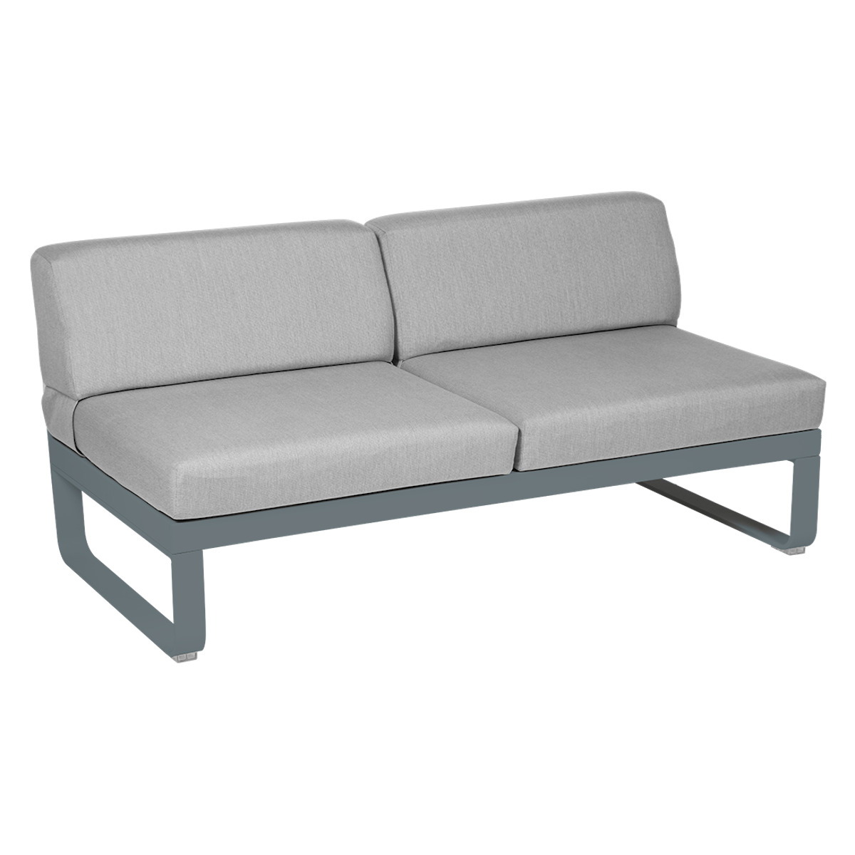 Module central 2 places BELLEVIE Fermob gris orage/gris flanelle